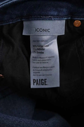 Jean droit Paige Bleu en Coton