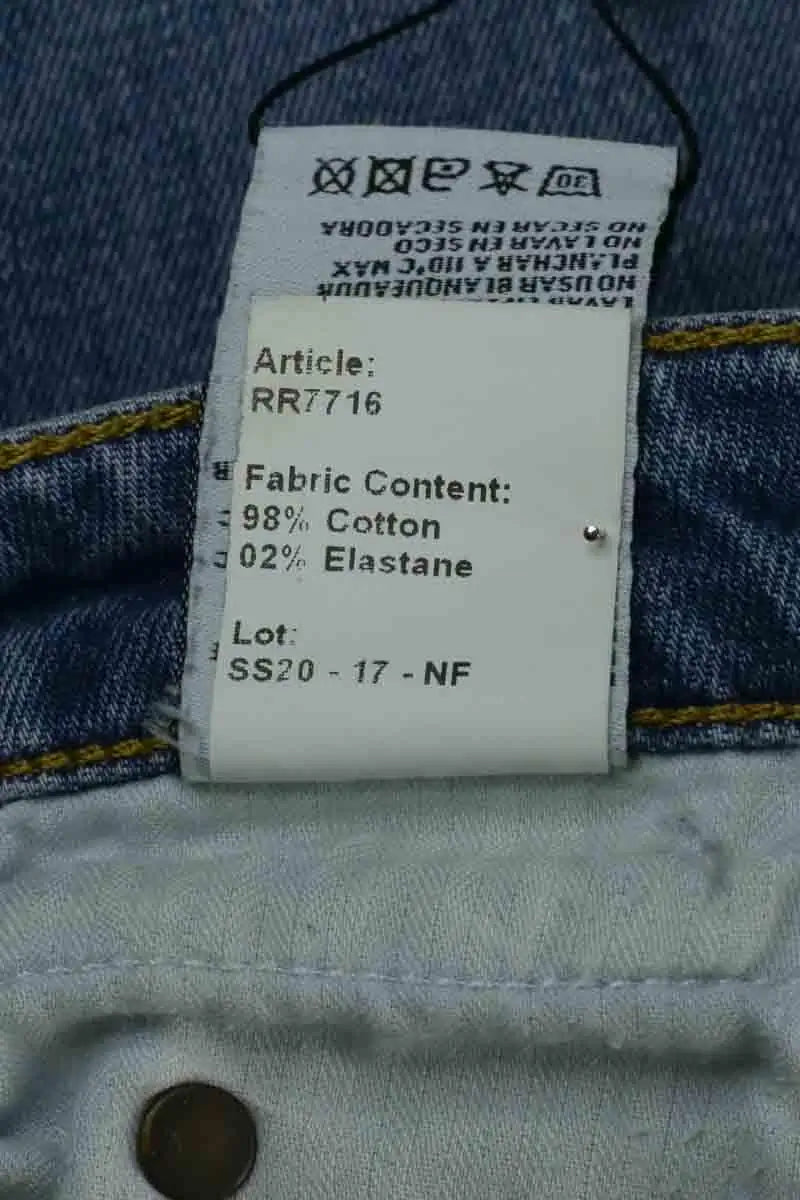 Jean droit R13 Bleu en Coton