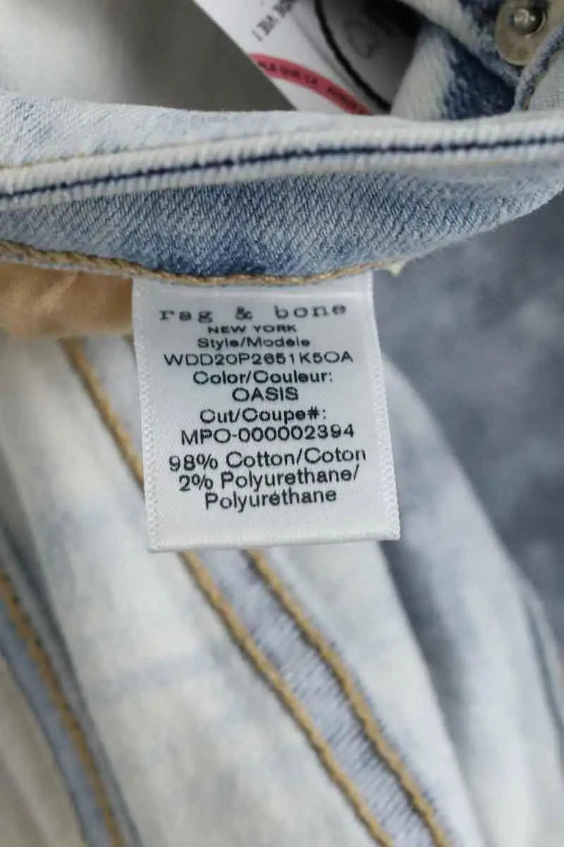 Jean droit Rag & Bone Bleu en Coton