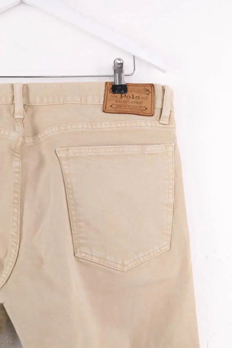 Jean droit Ralph Lauren Beige en Coton