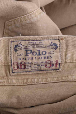 Jean droit Ralph Lauren Beige en Coton