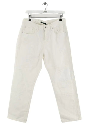 Jean droit Ralph Lauren Blanc en Coton, taille M - Seconde Main