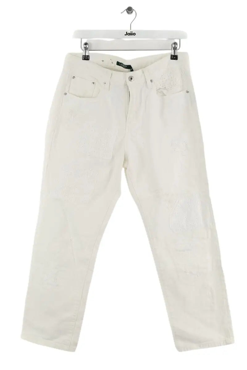 Jean droit Ralph Lauren Blanc en Coton, taille M - Seconde Main