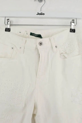 Jean droit Ralph Lauren Blanc en Coton