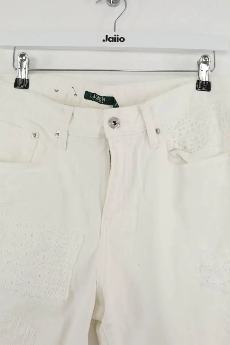 Jean droit Ralph Lauren Blanc en Coton