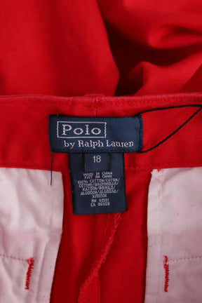 Jean droit Ralph Lauren Rouge en Coton