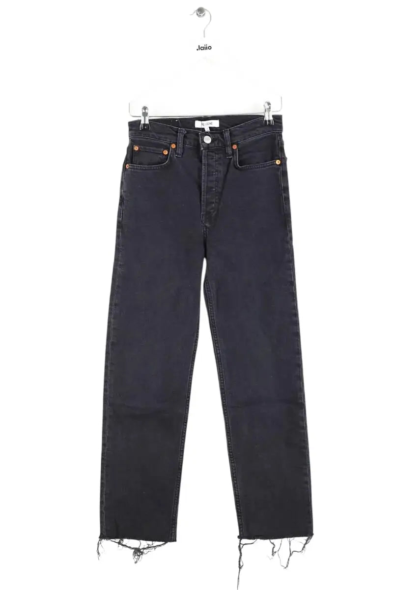 Jean droit RE/DONE Noir en Coton, taille XS - Seconde Main