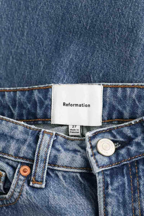 Jean droit Reformation Bleu en Coton