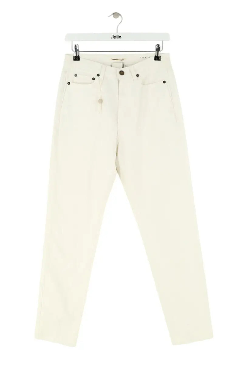 Jean droit Saint Laurent Blanc en Coton, taille L - Seconde Main