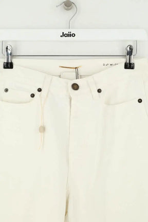 Jean droit Saint Laurent Blanc en Coton