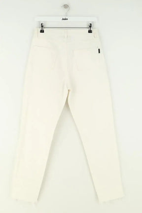 Jean droit Saint Laurent Blanc en Coton