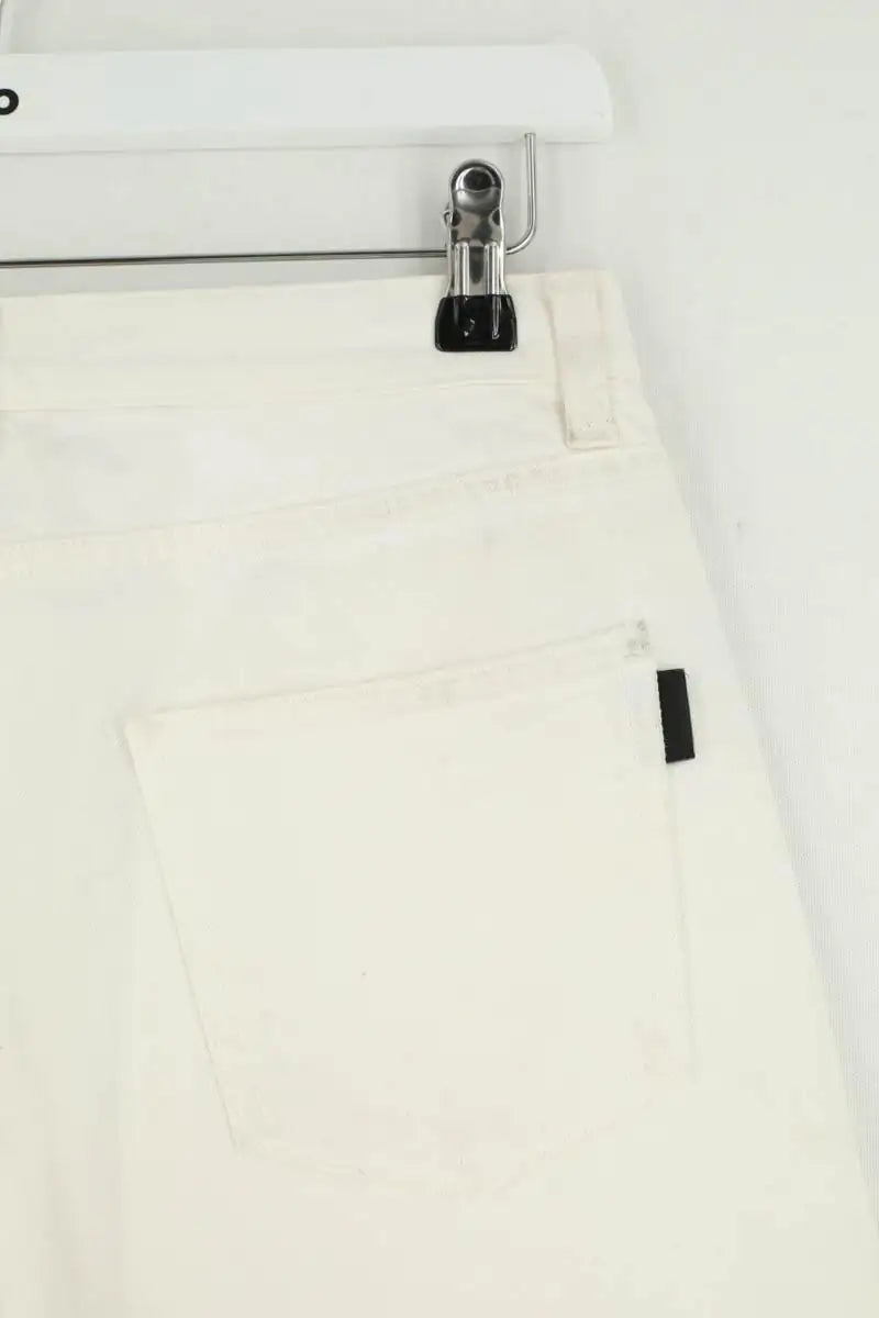 Jean droit Saint Laurent Blanc en Coton