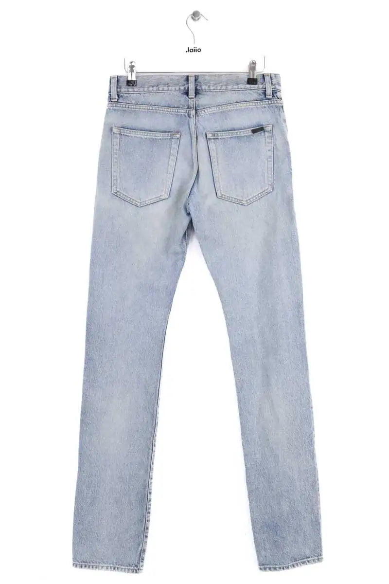 Jean droit Saint Laurent Bleu en Coton