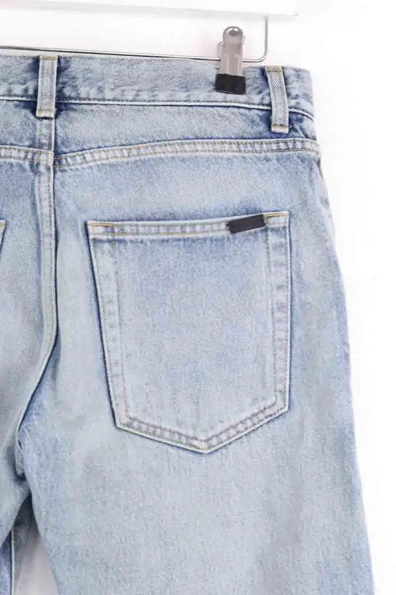 Jean droit Saint Laurent Bleu en Coton