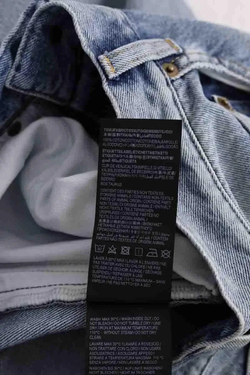 Jean droit Saint Laurent Bleu en Coton