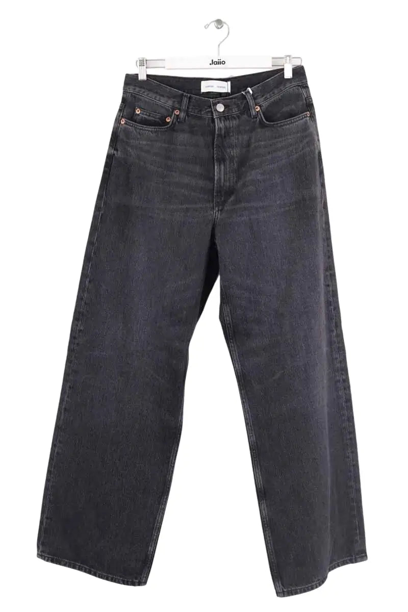 Jean droit Samsoe Samsoe Noir en Coton, taille S - Seconde Main