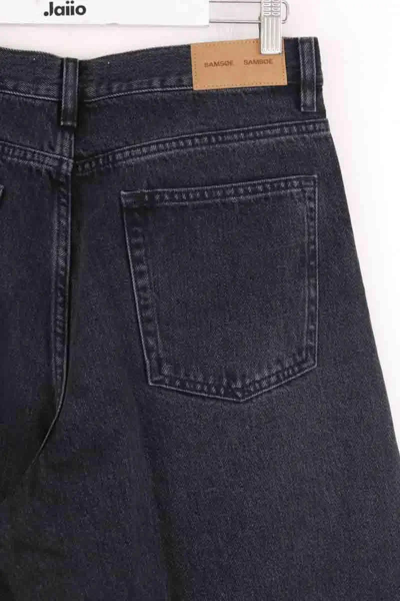 Jean droit Samsoe Samsoe Noir en Coton