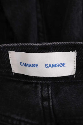 Jean droit Samsoe Samsoe Noir en Coton