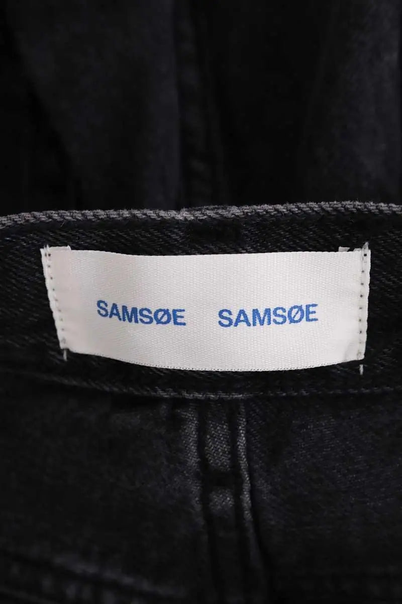 Jean droit Samsoe Samsoe Noir en Coton