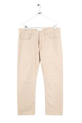 Jean droit Sandro Beige en Coton, taille XXL - Seconde Main