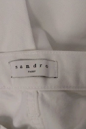 Jean droit Sandro Blanc en Coton