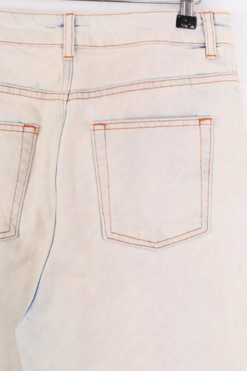 Jean droit Sandro Blanc en Coton