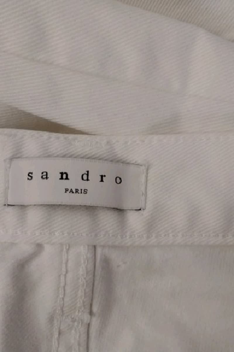 Jean droit Sandro Blanc en Coton
