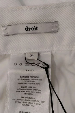 Jean droit Sandro Blanc en Coton