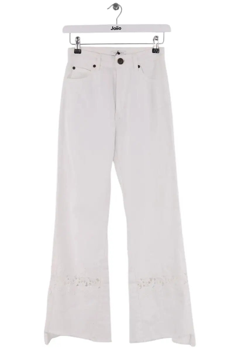 Jean droit Sandro Blanc en Coton, taille XS - Seconde Main
