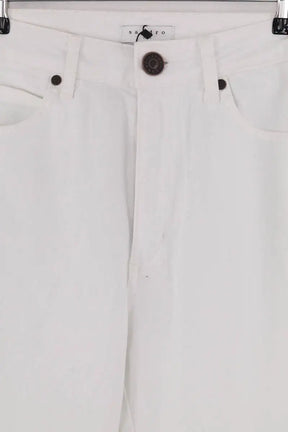 Jean droit Sandro Blanc en Coton