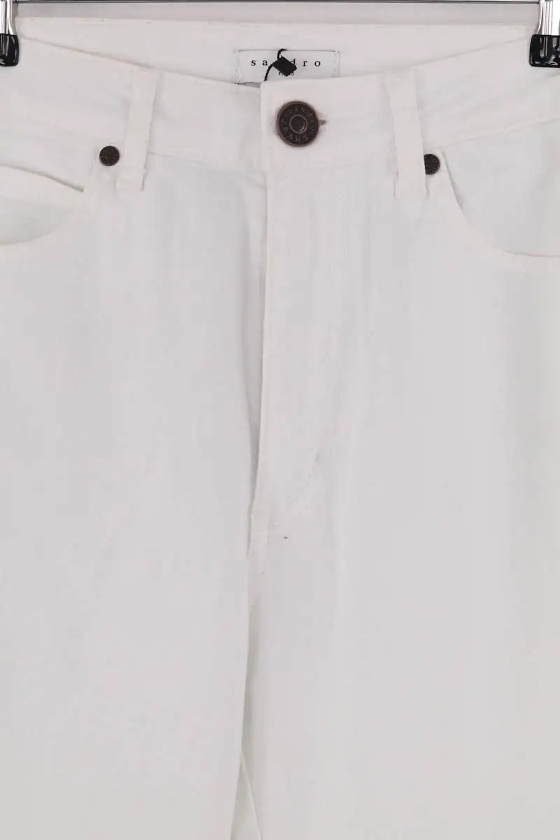 Jean droit Sandro Blanc en Coton