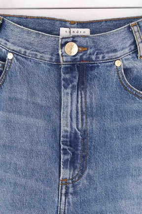Jean droit Sandro Bleu en Coton