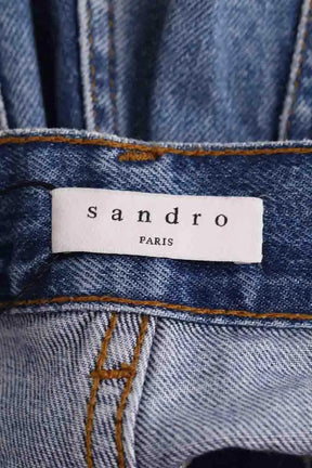 Jean droit Sandro Bleu en Coton