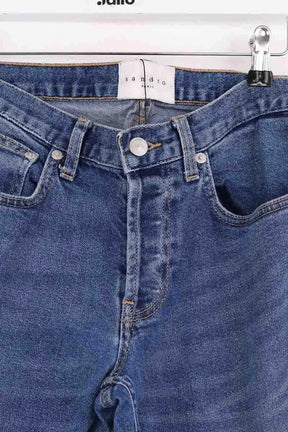 Jean droit Sandro Bleu en Coton
