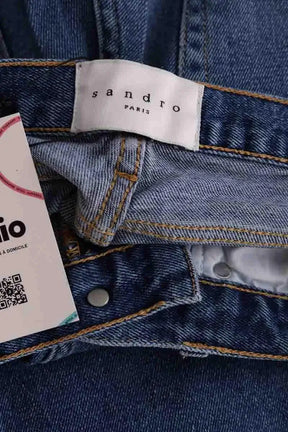 Jean droit Sandro Bleu en Coton