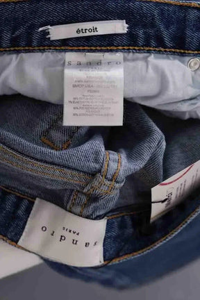 Jean droit Sandro Bleu en Coton