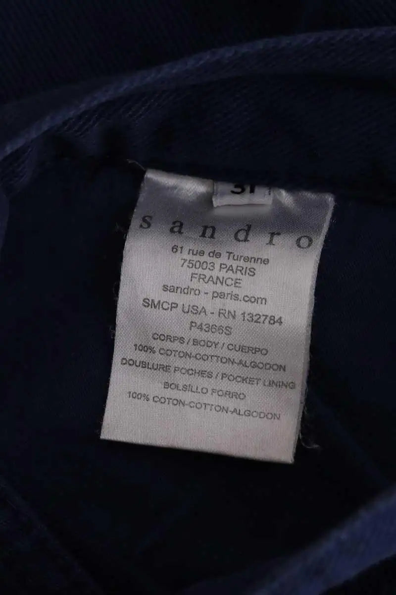 Jean droit Sandro Marine en Coton
