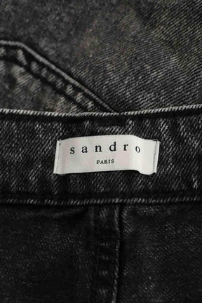 Jean droit Sandro Noir en Coton