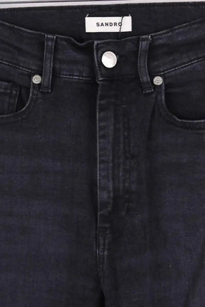 Jean droit Sandro Noir en Coton