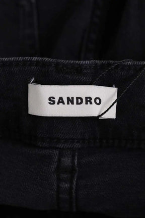 Jean droit Sandro Noir en Coton