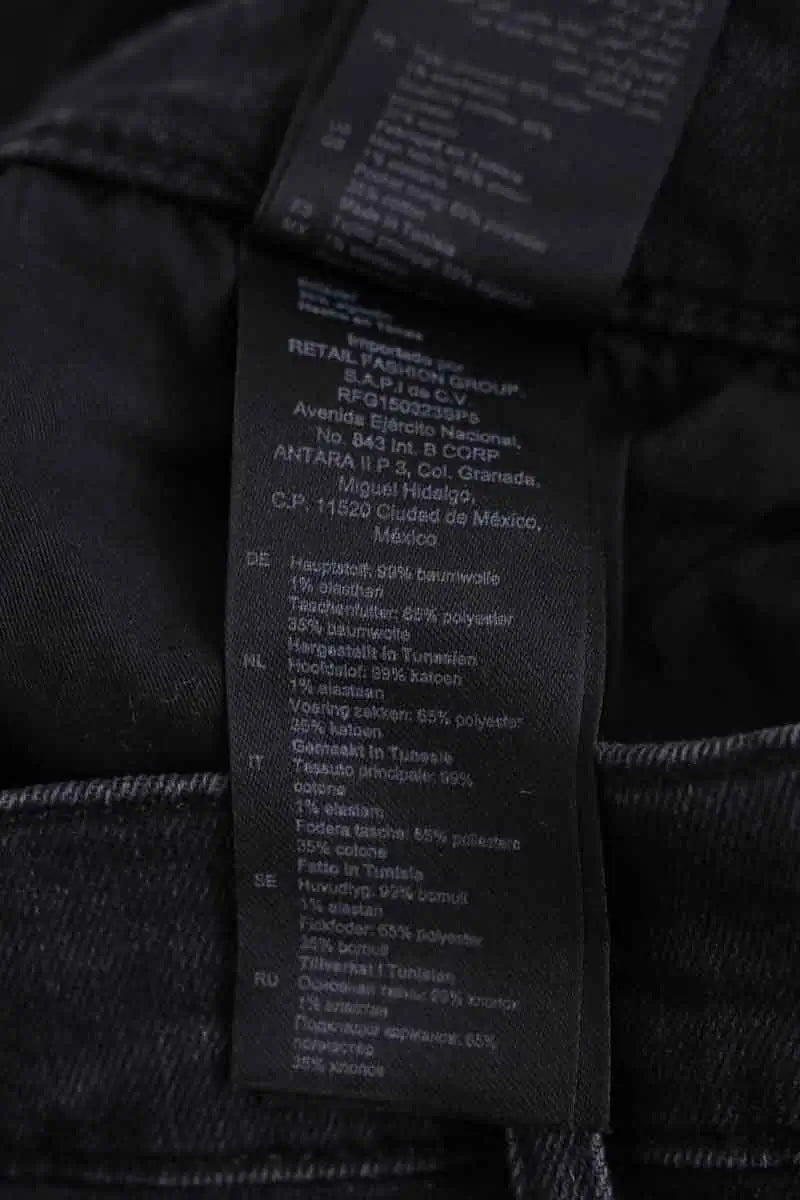 Jean droit Sandro Noir en Coton