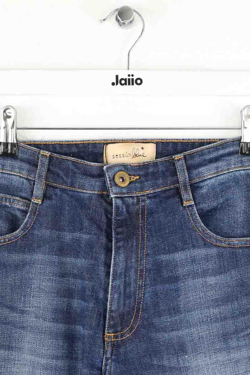 Jean droit Sessun Bleu en Coton