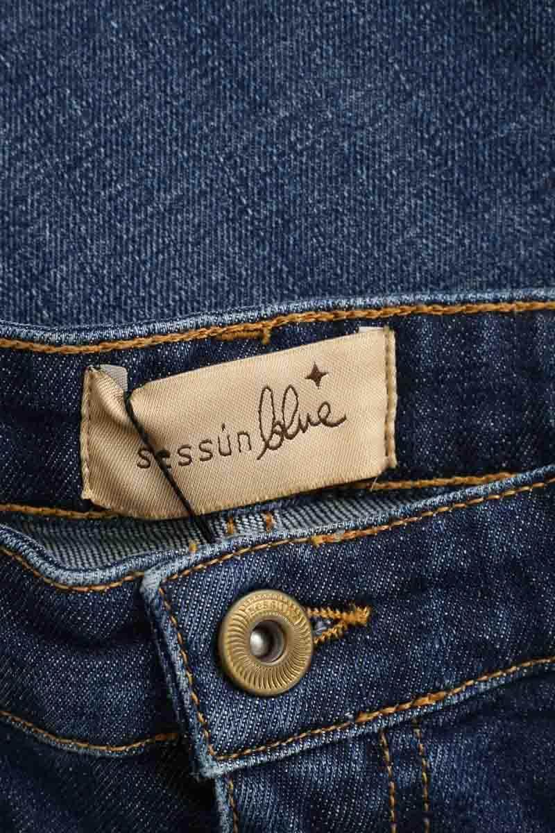 Jean droit Sessun Bleu en Coton