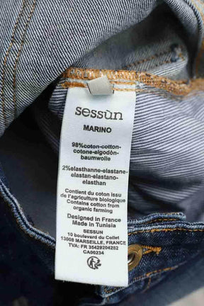 Jean droit Sessun Bleu en Coton