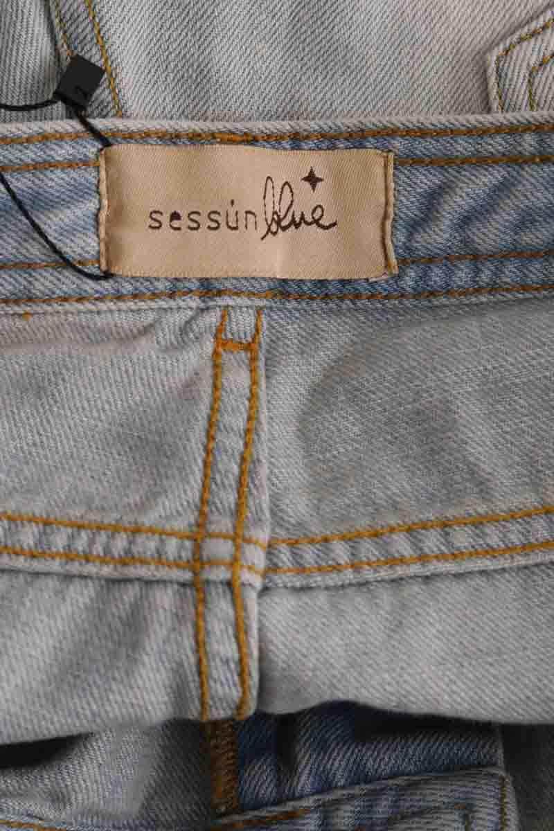 Jean droit Sessun Bleu en Coton