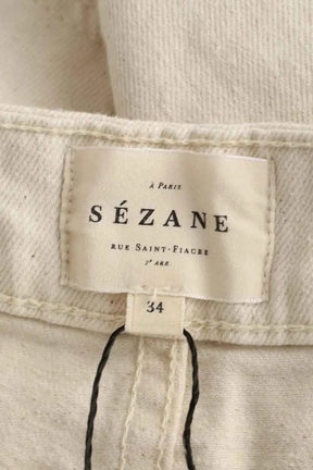 Jean droit Sézane Beige en Coton