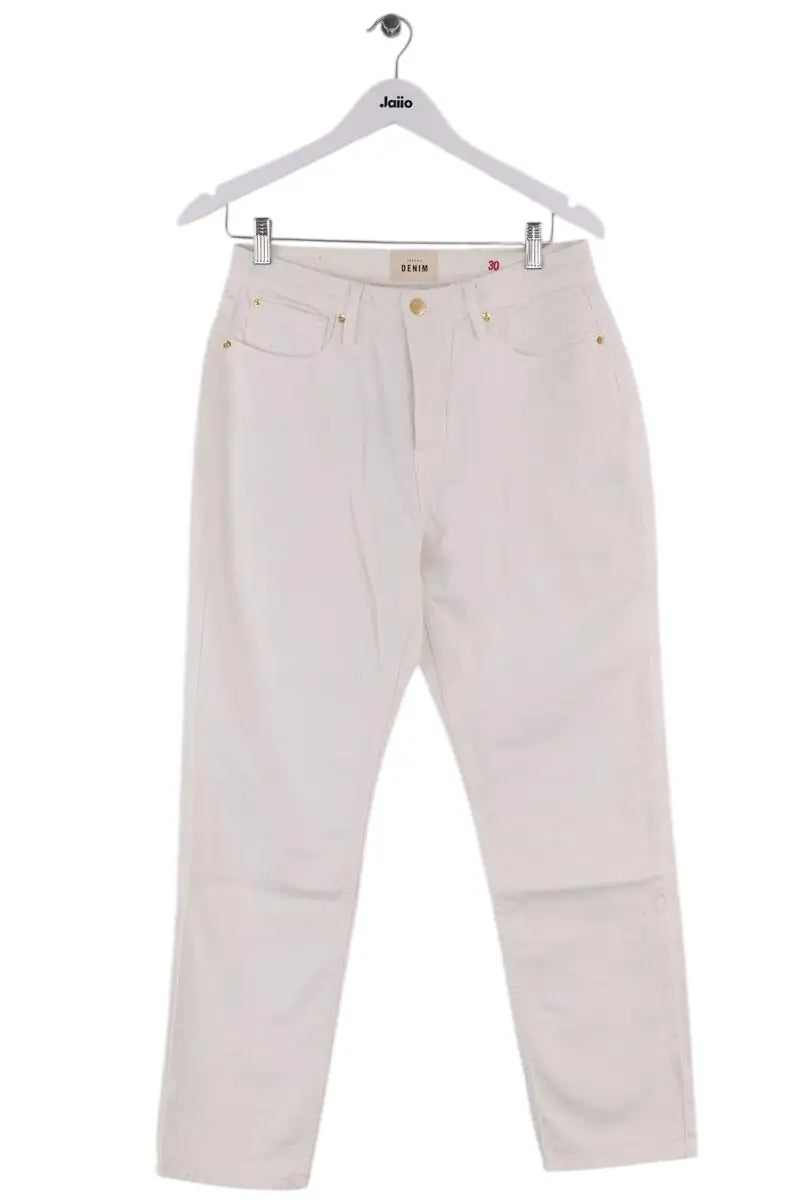 Jean droit Sézane Blanc en Coton, taille L - Seconde Main