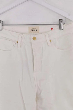 Jean droit Sézane Blanc en Coton