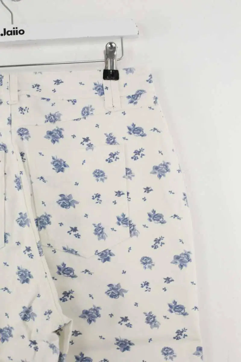 Jean droit Sézane Blanc en Coton