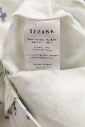 Jean droit Sézane Blanc en Coton